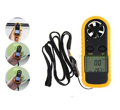 Imagen 5 de 5 de Lcd Digital Anemómetro Vela Surf Viento Velocidad Medidor De