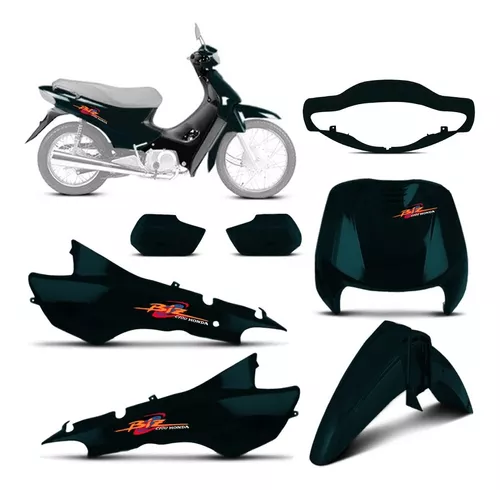 Kit Adesivos Emblemas Biz 100 Repsol Preta 148567