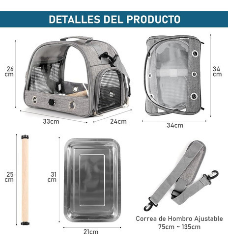 Bolsa Transportadora Para Pájaros, Portabebés Para Loro