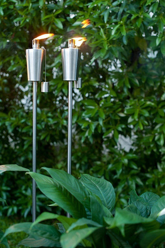 Imagen 4 de 6 de Antorcha Acero Inoxidable Pack X 3 Unidades Citronella