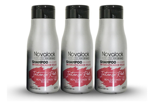 Shampoo Rojos Intensificador Realza Rojos Novalook 375ml Kit