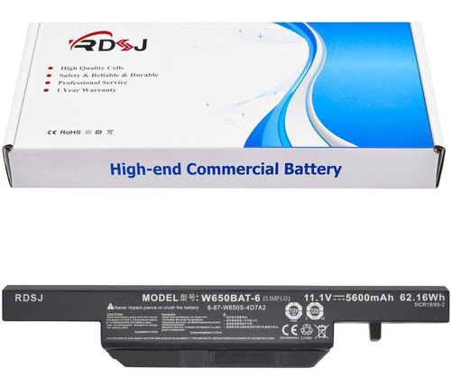 Bateria W650bat-6 Para Clevo W650s W650sh Hasee K610c K650d 