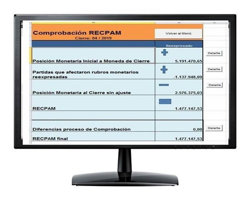 Planilla Excel  Macros Cálculo Ajuste Por Inflación Recpam