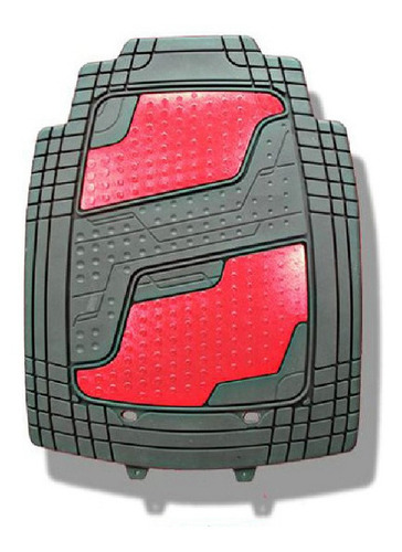 Imagen 2 de 6 de Alfombra Pvc Con Aplique Rojo 4 Piezas