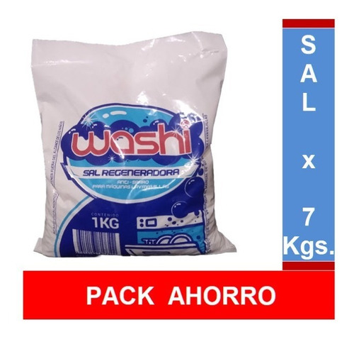 Sal Para Máquina Lavavajilla Washi - Caja X 7 Kgs