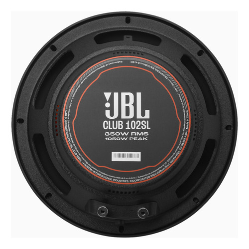 Par Alto Falante Subwoofer 10 Jbl Club 102sl 350w 2 E 4 Ohms Cor Preto