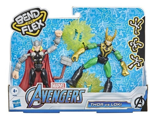 Figura De Acción Marvel Bend And Flex - Thor Vs. Loki