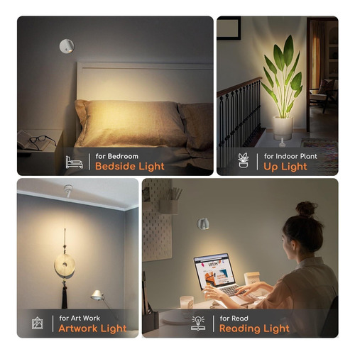 Foco Led Inalámbrico For Interiores Con Control Remoto,