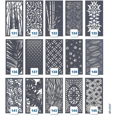 Chapa Decorativa Perforada 1200x600x0,9 Diseños Varios