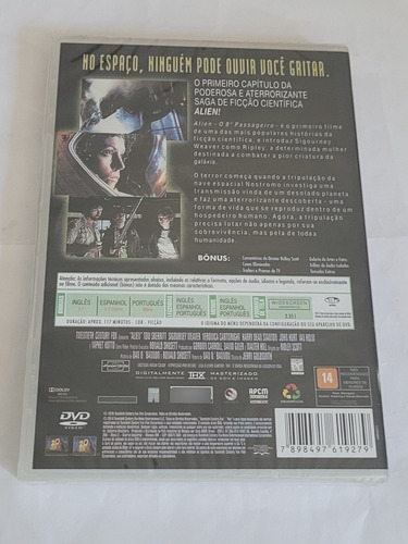 Dvd Filme Alien O 8° Passageiro- Edição De 20° Aniversário