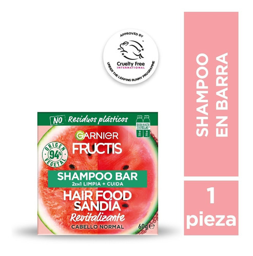 Shampoo Garnier Fructis Hair Food 2 En 1 Sandia - 60gr