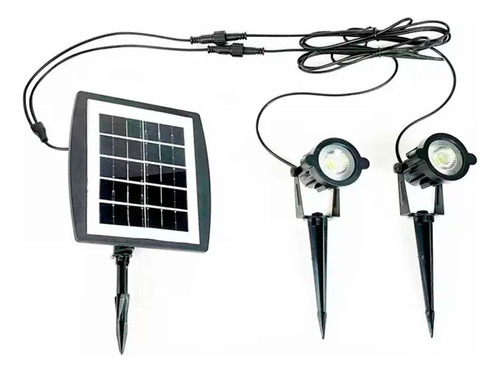 Luminaria Solar Estaca Led X 2 Unidades Exterior Jardin Piso