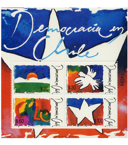 Bk48 Mint Block Souvenir Democracia En Chile