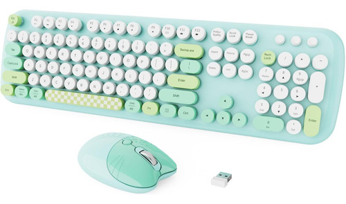 Kit De Teclado Y Ratón Inalámbricos Mofii Zero 2.4 Ghz Verde