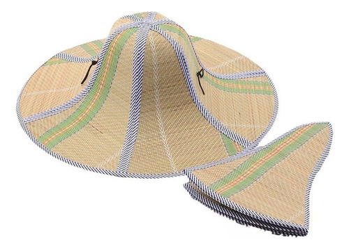 Chapéu De Palha De Pesca Retrô Tecido À Mão Estilo Chinês .