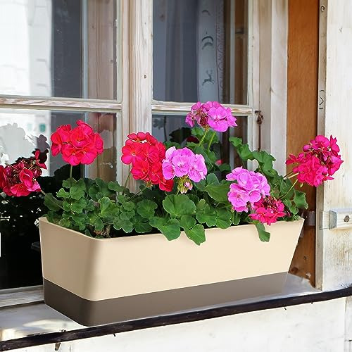 Suream Window Box Herb Planters, 3 Pack 16 X3.8 Pulgadas Ind