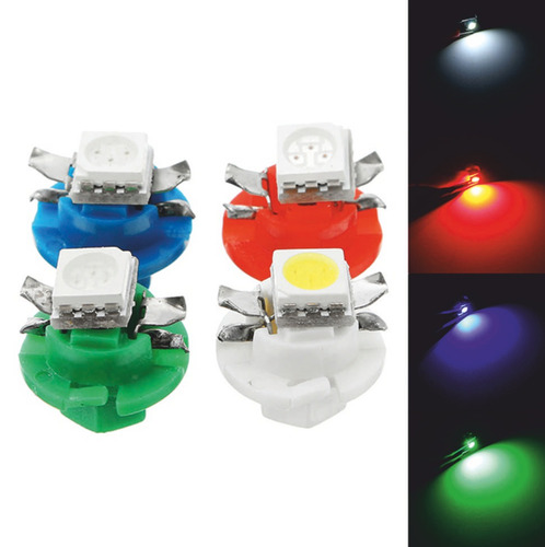 Imagen 2 de 3 de Lampara T5 12v 1 Led 5050 Blanca Base B8.4d Tablero Corta