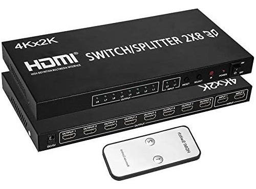 Switcher/ Splitter Hdmi 2x8 4k X 2k