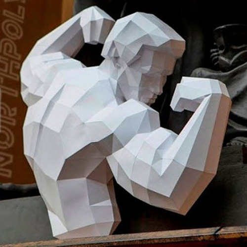 Arnold Schwarzenegger Busto Paper Craft Papercraft Papel Pdf