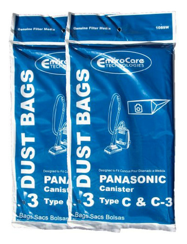 Bolsas De Vacío De Repuesto Envirocare Para Panasonic C De T