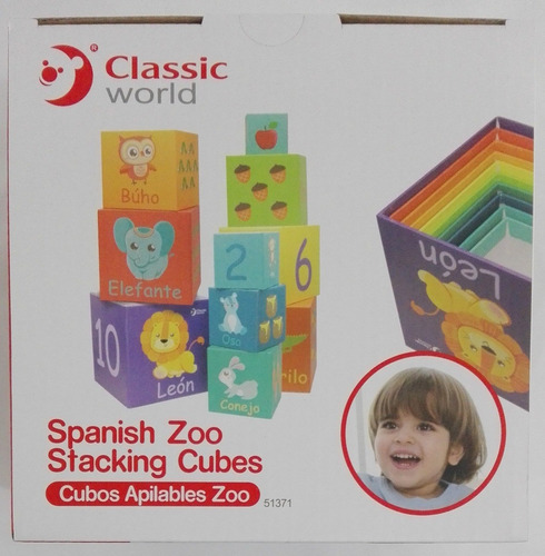 Torre De Cubos Encastrables Y Apilables +1 Año Didactikids