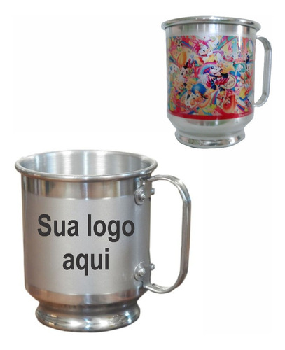 Caneca Aluminio 500 Ml Personalizada - Ótima Qualidade