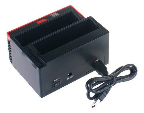 Dock Usb 2.0 Para Hdd Com Hub E Clone, Leitor De Cartão Incl
