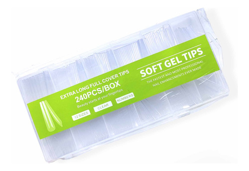 240 Tips Soft Gel Ballerina Extra Largas 