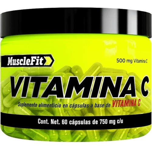 Musclefit Vitamina C 60 Capsulas 500 Mg Sabor Sin Sabor