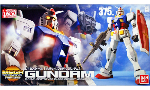 Kit de maquetas Gundam Mega Size Rx-78 1/48, 37 cm