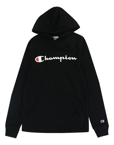 Hoodie Champion Negro Logo Clasico