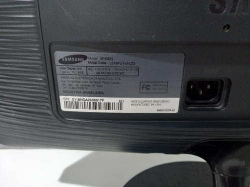 Monitor Samsung 19 Polegadas Vga Ler Descrição Usado!!! (Usado)