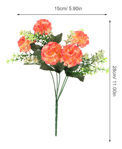 3 Flores Artificiales De Hortensia: Hortensia De Simulación