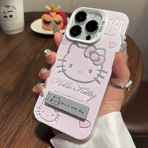Funda De Teléfono Hello Kitty Heavy Duty Para iPhone 16, 15,