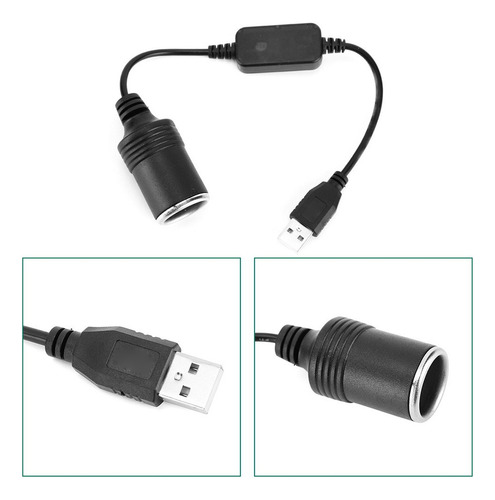 Interfaz Usb Cable Alimentación Enchufe Encendedor Coche 12v