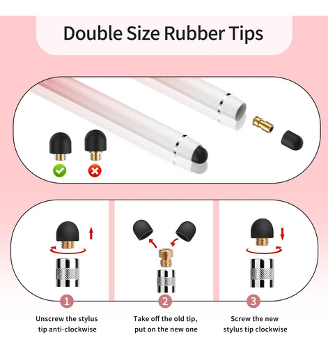 Canetas Stylus Wetpuorek Para iPad, iPhone, Microsoft Surfac
