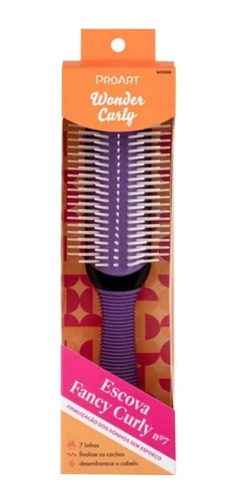 Escova Fancy Curly 7 Linhas Roxa Finalização Cachos Proart