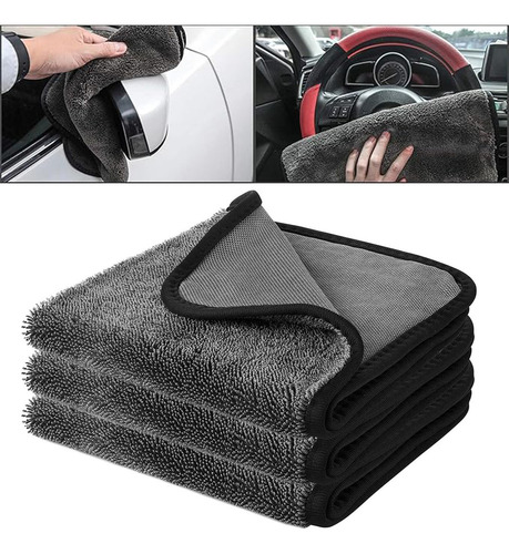 -paquete De 3 Toallas Para Secar Coches, Paños De Microfibra