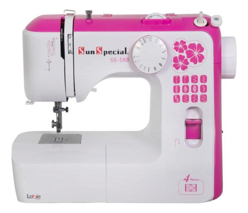 Máquina Costura Doméstica Mecânica 12 Pontos Ss588 Rosa 220v