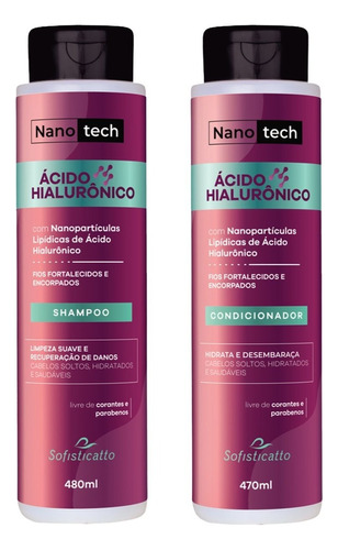 Kit Shampoo E Condicionador Acido Hialuronico Fortalecimento