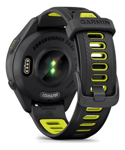 Garmin Forerunner 265s Preto Com Amarelo Tela Amoled 42mm