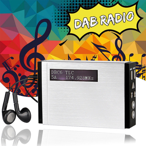 Blanco + Azul Entrada USB Entrada de Audio Dab Reproductor de CD port/átil Boombox Conector para Auriculares Reproducci/ón de MP3 Radio FM Sistema est/éreo Bluetooth