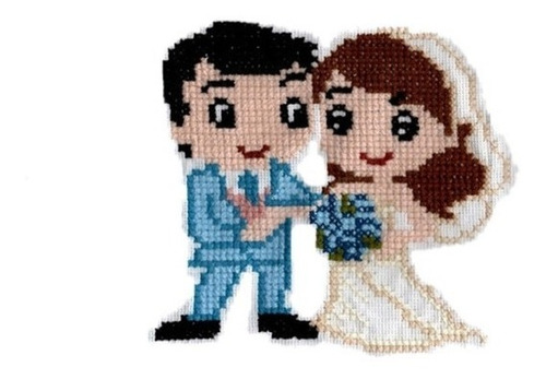 Servilleta Recuerdo Boda En Punto De Cruz 12 Piezas