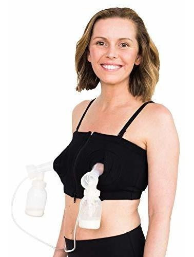 Simple Wishes Dlite Hands Free Breastpump Bra (negro L-plus)