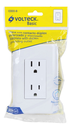 Contacto Duplex 2 Polos + Tierra 10 Pzas Basic Volteck 25076