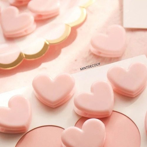 Imagen 1 de 4 de Set De 10 Clips Corazón Manualidades Scrap Decoración