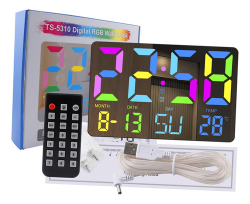 Reloj Despertador Reloj Digital Función De Concha Negra
