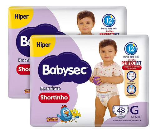 Fralda Descartável Babysec Shortinho Galinha Pintadinha Hipe