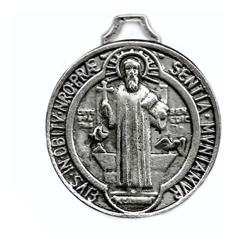 Medalla Metalica San Benito, 4.5cm, Aspecto Antiguo, 100 Pz.