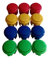 Comprar Kit 12 Botones Arcade Sanwa Con Micro Diametro De 30mm